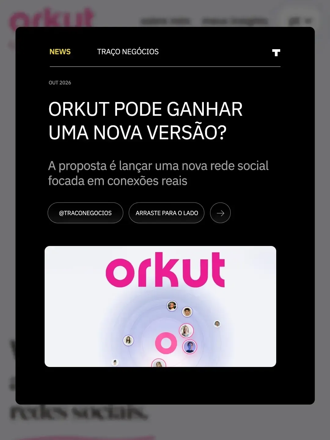 Publicação no Instagram